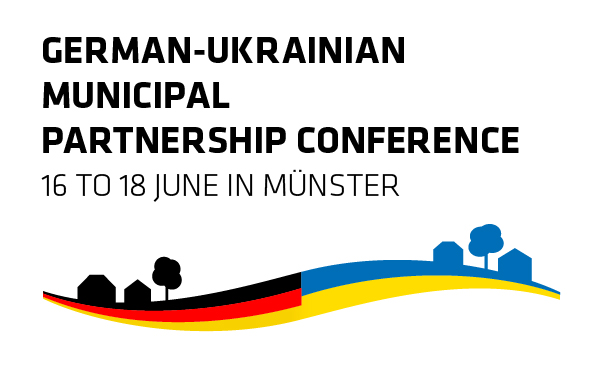 Logo: German-Ukrainian municipal partnership conference in Münster